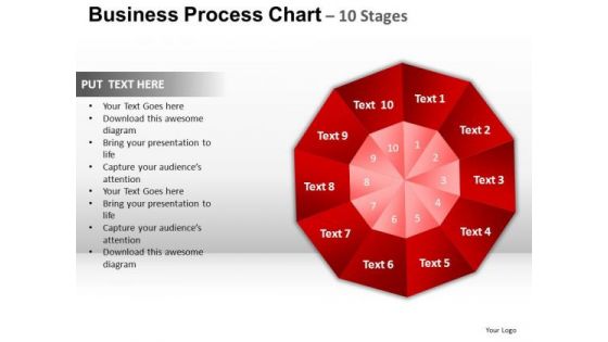 PowerPoint Template Chart Circular Quadrant Ppt Backgrounds