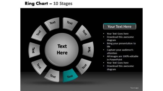 PowerPoint Template Chart Donut With Core Ppt Presentation Designs