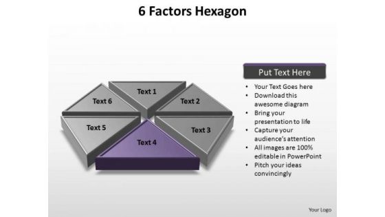 PowerPoint Template Chart Factors Hexagon Ppt Theme