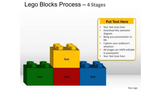 PowerPoint Template Chart Lego Blocks Ppt Backgrounds