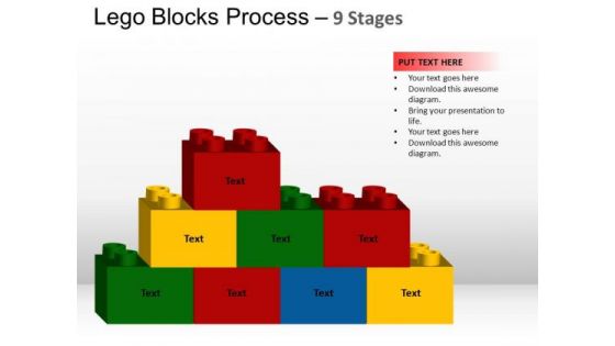 PowerPoint Template Chart Lego Blocks Ppt Template