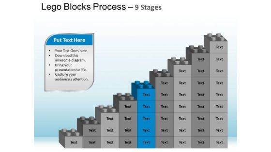 PowerPoint Template Chart Lego Blocks Ppt Theme