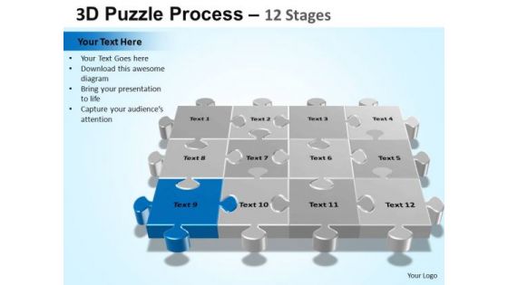 PowerPoint Template Chart Puzzle Process Ppt Template