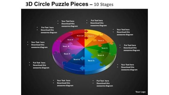 PowerPoint Template Circle Chart Circle Puzzle Diagram Ppt Layout