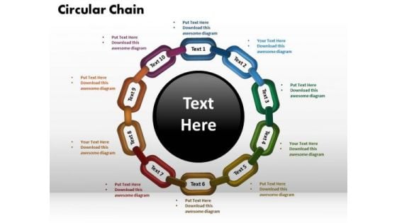 PowerPoint Template Circular Chain Leadership Ppt Designs