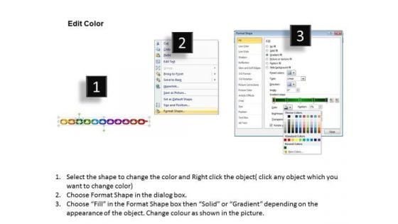 PowerPoint Template Circular Chart Chains Flowchart Ppt Presentation