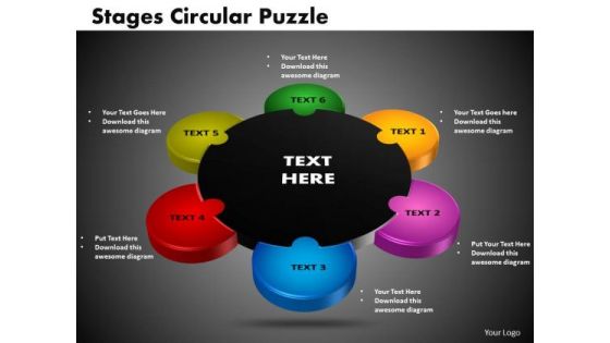 PowerPoint Template Circular Puzzle Pieces Business Ppt Slide Designs