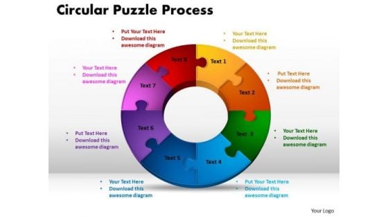 PowerPoint Template Circular Puzzle Process Company Ppt Slide