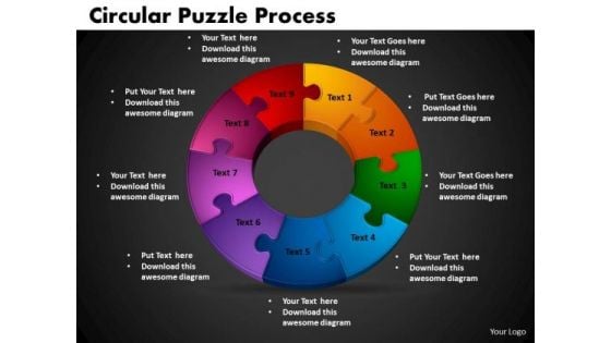 PowerPoint Template Circular Puzzle Process Marketing Ppt Slide Designs