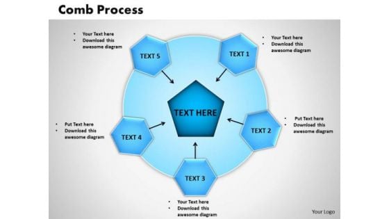 PowerPoint Template Comb Process Process Ppt Slides