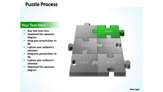 PowerPoint Template Company 3d Puzzle Process Ppt Slides