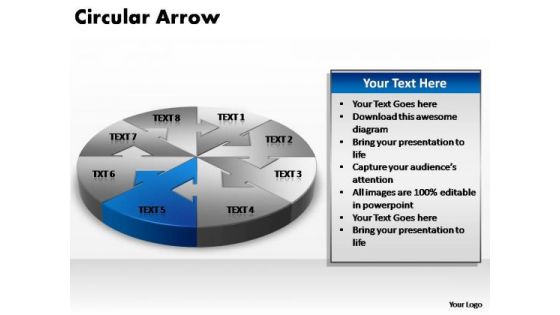 PowerPoint Template Company Circular Arrow Ppt Backgrounds