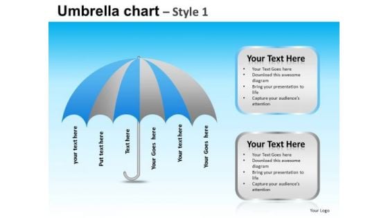 PowerPoint Template Company Competition Mission Umbrella Chart Ppt Themes