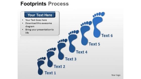 PowerPoint Template Company Footprints Process Ppt Design