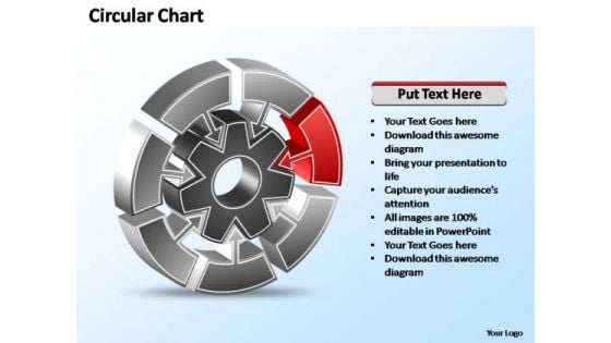 PowerPoint Template Company Interconnected Circular Chart Ppt Slide