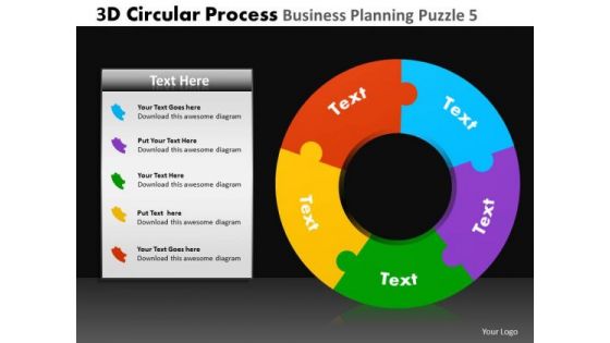 PowerPoint Template Company Strategy 3d Circular Chart Process Ppt Presentation Designs