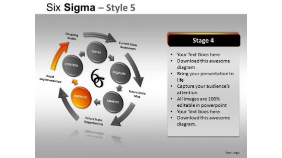 PowerPoint Template Company Teamwork Six Sigma Ppt Slide