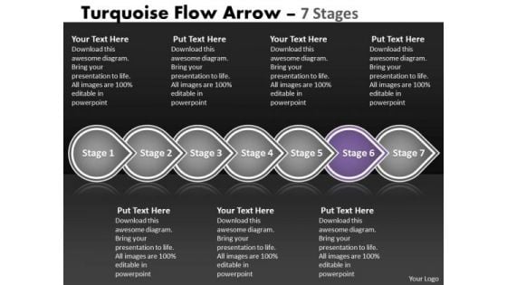 PowerPoint Template Continual Seven Stages Linear Flow Business Strategy Business Image