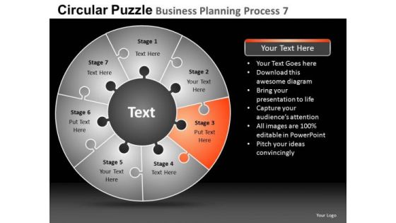 PowerPoint Template Corporate Success Circular Puzzle Ppt Slide