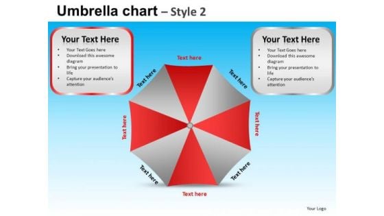 PowerPoint Template Corporate Success Targets Umbrella Chart Ppt Presentation Designs