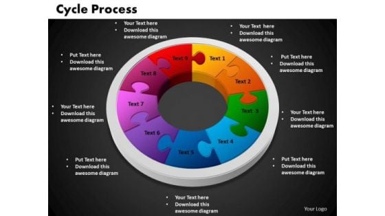 PowerPoint Template Cycle Process Chart Ppt Themes