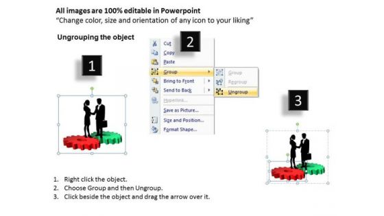 PowerPoint Template Diagram Certified Handshake Ppt Layouts