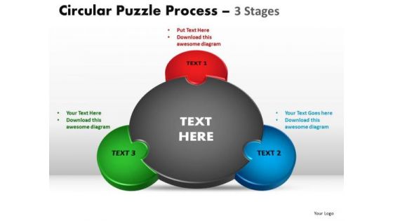 PowerPoint Template Diagram Circular Puzzle Ppt Slide