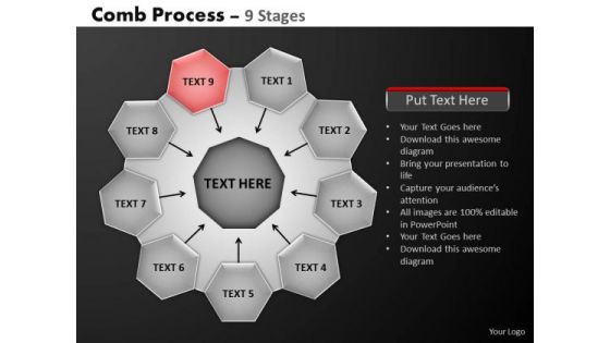 PowerPoint Template Diagram Hub And Spokes Process Ppt Design