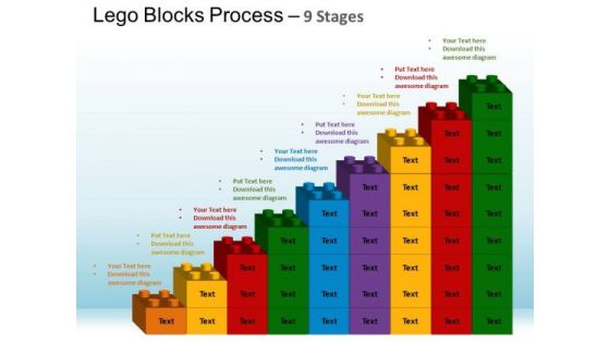 PowerPoint Template Diagram Lego Blocks Ppt Slide Designs