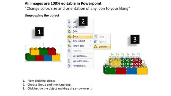 PowerPoint Template Diagram Lego Blocks Ppt Slides
