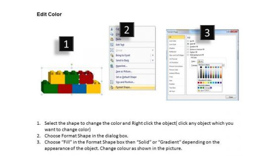 PowerPoint Template Diagram Lego Blocks Ppt Slides