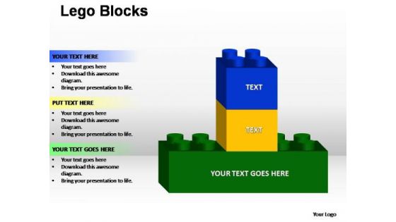 PowerPoint Template Diagram Lego Ppt Design