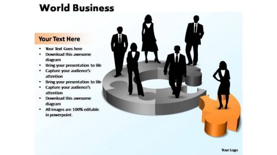 PowerPoint Template Diagram World Business Ppt Slides