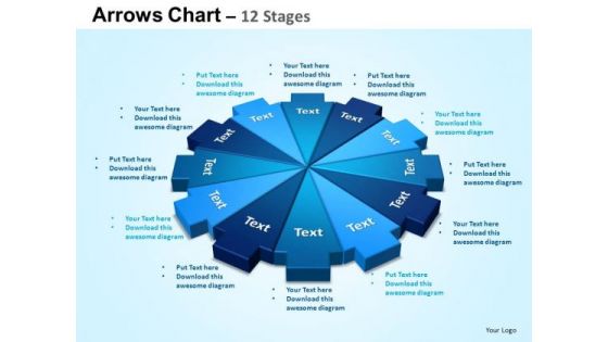 PowerPoint Template Download Arrows Chart Ppt Backgrounds