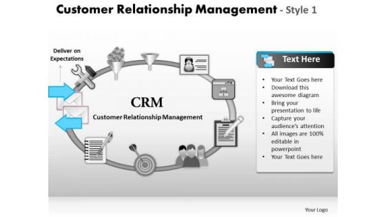 PowerPoint Template Download Customer Relationship Management Ppt Design