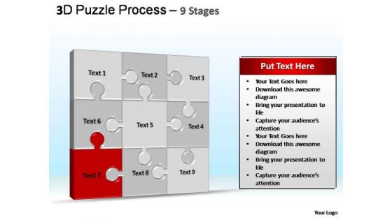 PowerPoint Template Download Puzzle Process Ppt Slide