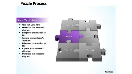 PowerPoint Template Editable 3d Puzzle Process Ppt Slides