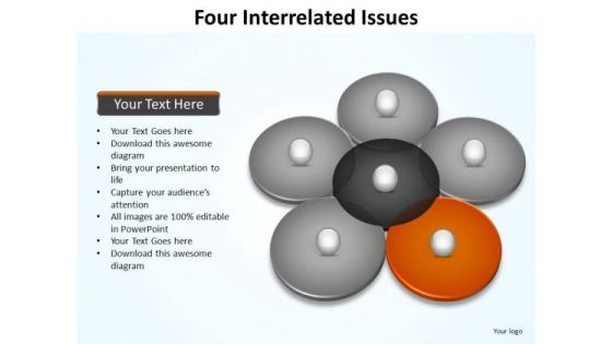 PowerPoint Template Editable Four Interrelated Ppt Theme