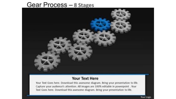 PowerPoint Template Editable Gears Process Ppt Templates