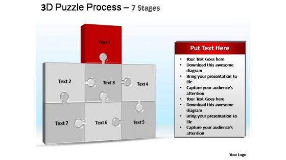 PowerPoint Template Editable Puzzle Process Ppt Slides