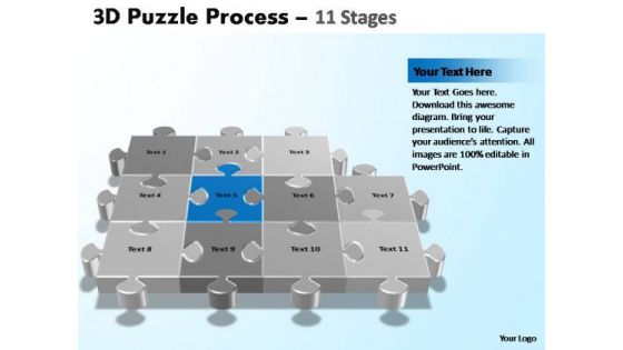 PowerPoint Template Editable Puzzle Process Ppt Theme