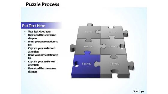 PowerPoint Template Education 3d Puzzle Process Ppt Slides