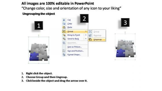 PowerPoint Template Education 3d Puzzle Process Ppt Slides