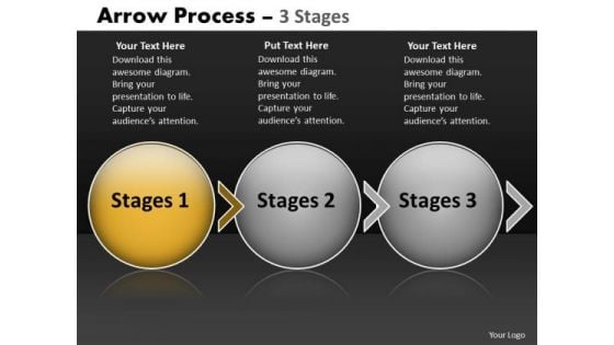 PowerPoint Template Evolution Of Three Stages Circular 3d Arrows Business Image