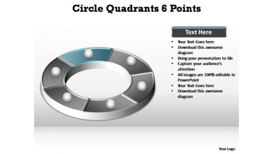 PowerPoint Template Global Circle Quadrants Ppt Template