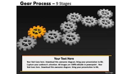 PowerPoint Template Global Gears Process Ppt Template