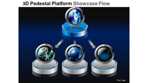 PowerPoint Template Global Pedestal Platform Showcase Ppt Layout