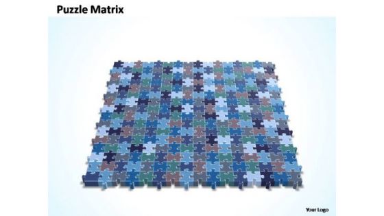 PowerPoint Template Graphic 16x16 Rectangular Jigsaw Puzzle Matrix Ppt Theme