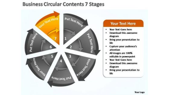 PowerPoint Template Graphic Business Circular Ppt Template