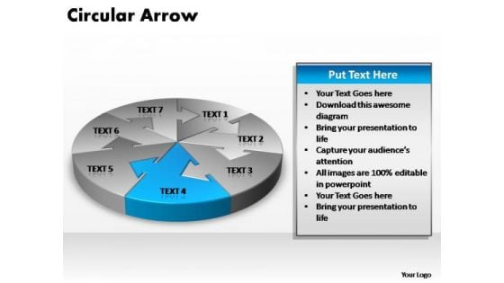 PowerPoint Template Graphic Circular Arrow Ppt Slides